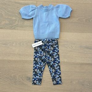 Janie & Jack baby leggings and sweater blouse